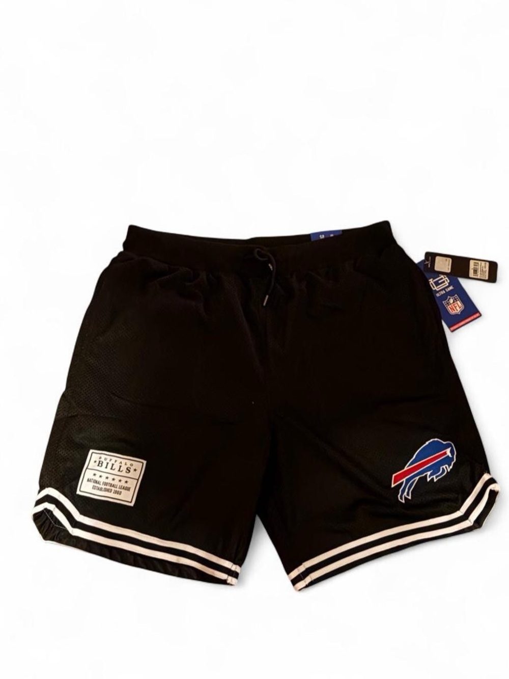Buffalo David Bitton Black Mesh Athletic Shorts with Team Logo